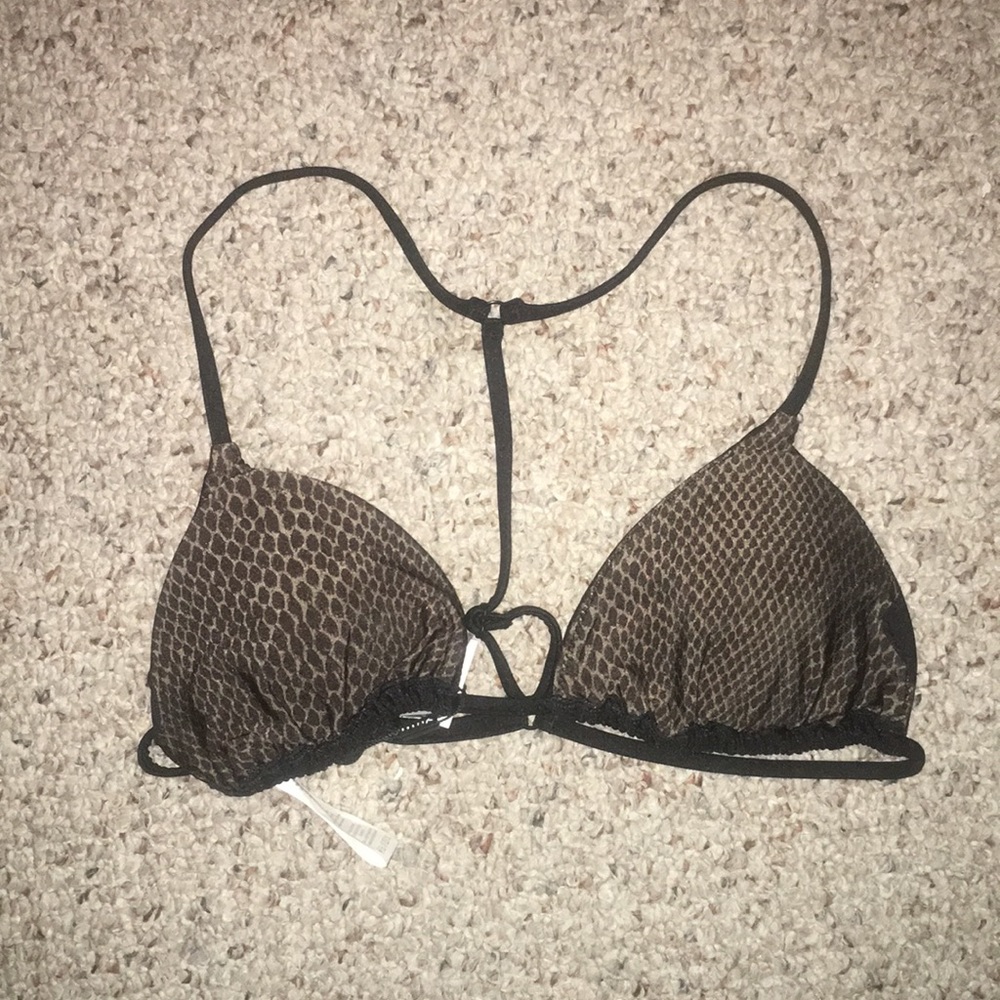 Rusty black triangle bikini top (reversible)